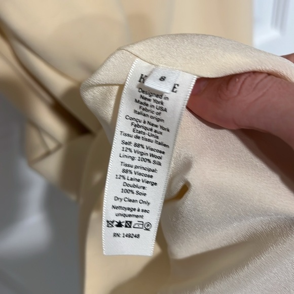 NWT Khaite June Dress in Custard Sz 8 - Picture 9 of 10